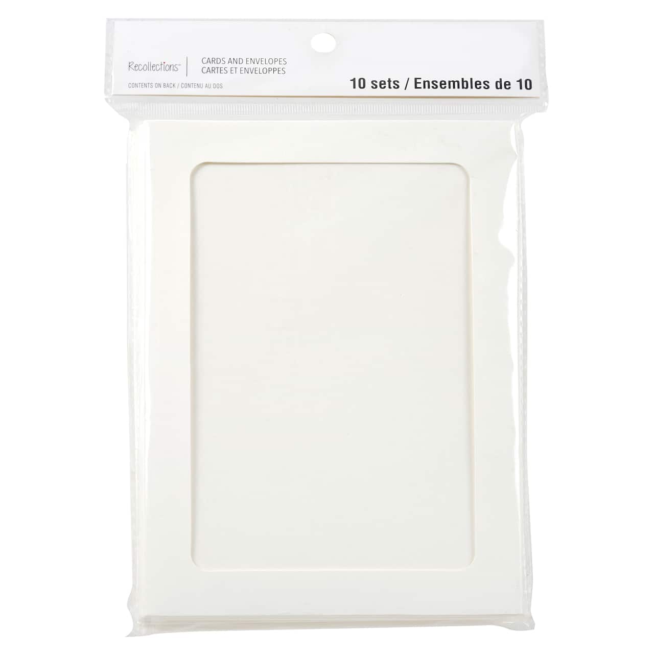 12 Packs: 10 ct. (120 total) 5" x 7" Ivory Frame Cards & Envelopes by Recollections™
